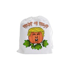 Trump Or Treat  Drawstring Pouches (medium)  by Valentinaart