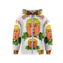 Trump Or Treat  Kids  Zipper Hoodie by Valentinaart