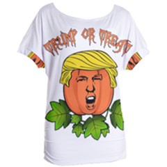 Trump Or Treat  Women s Oversized Tee by Valentinaart