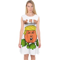 Trump Or Treat  Capsleeve Midi Dress