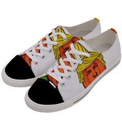 Trump Or Treat  Women s Low Top Canvas Sneakers by Valentinaart