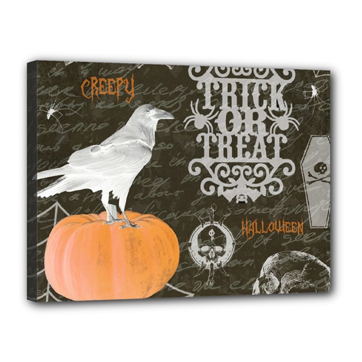 Vintage Halloween Canvas 16  x 12 