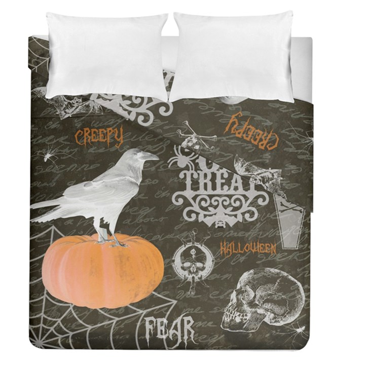 Vintage Halloween Duvet Cover Double Side (Queen Size)