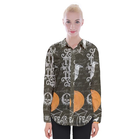 Vintage Halloween Womens Long Sleeve Shirt by Valentinaart