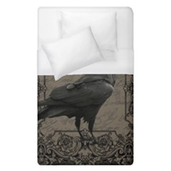 Vintage Halloween Raven Duvet Cover (single Size) by Valentinaart