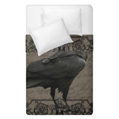 Vintage Halloween Raven Duvet Cover Double Side (single Size) by Valentinaart