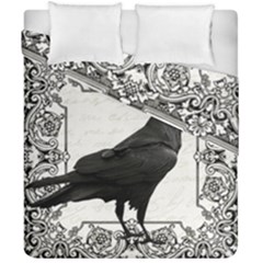 Vintage Halloween Raven Duvet Cover Double Side (california King Size) by Valentinaart