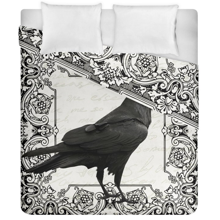 Vintage Halloween raven Duvet Cover Double Side (California King Size)