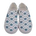 Art deco,shell pattern,teal,white Women s Canvas Slip Ons View1