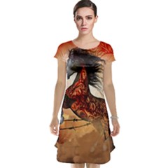 Awesome Creepy Running Horse With Skulls Cap Sleeve Nightdress by FantasyWorld7