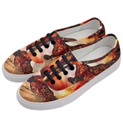 Awesome Creepy Running Horse With Skulls Women s Classic Low Top Sneakers by FantasyWorld7