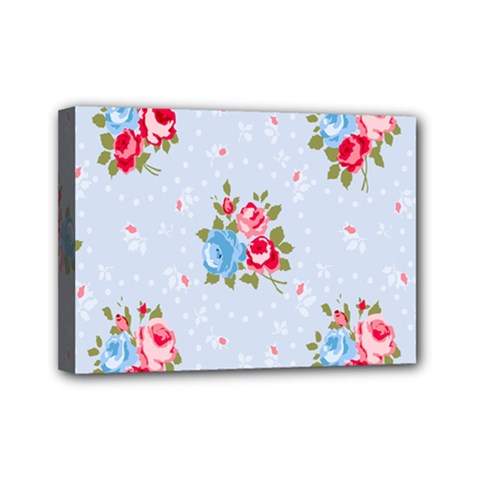 Cute Shabby Chic Floral Pattern Mini Canvas 7  X 5  by NouveauDesign