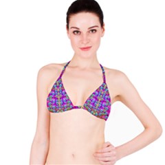 Festive Metal And Gold In Pop Art Bikini Top by pepitasart