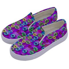 Festive Metal And Gold In Pop Art Kids  Canvas Slip Ons by pepitasart