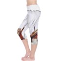 french coffee style abstract art Capri Leggings  View3