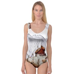 french coffee style abstract art Princess Tank Leotard 