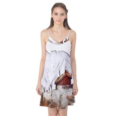 french coffee style abstract art Camis Nightgown