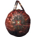 Wonderful Floral Design With Diamond Giant Round Zipper Tote View1