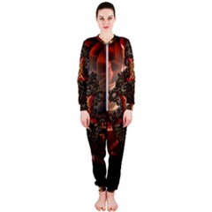 Wonderful Floral Design With Diamond Onepiece Jumpsuit (ladies)  by FantasyWorld7