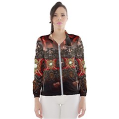 Wonderful Floral Design With Diamond Wind Breaker (women) by FantasyWorld7