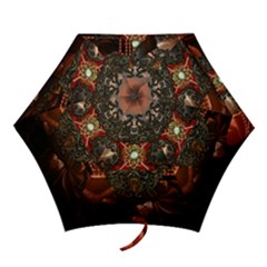 Wonderful Floral Design With Diamond Mini Folding Umbrellas by FantasyWorld7