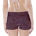 Hippy Boho Chestnut Warped Pattern Boyleg Bikini Wrap Bottoms View2