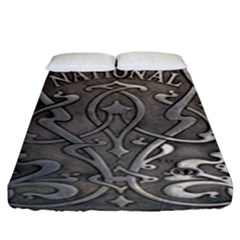 Art Nouveau Silver Fitted Sheet (king Size) by NouveauDesign