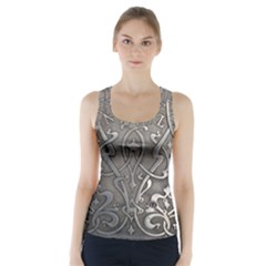 Art Nouveau Silver Racer Back Sports Top by NouveauDesign