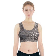 Art Nouveau Silver Sports Bra With Pocket by NouveauDesign