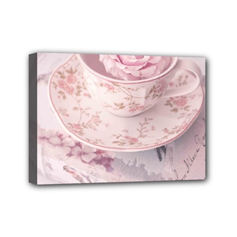 Shabby Chic High Tea Mini Canvas 7  X 5  by NouveauDesign