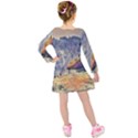 impressionism Kids  Long Sleeve Velvet Dress View2