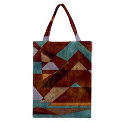 Turquoise And Bronze Triangle Design With Copper Classic Tote Bag by digitaldivadesigns