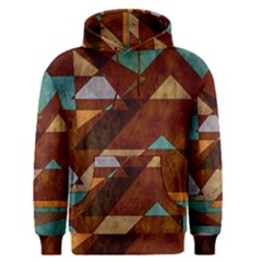 Turquoise And Bronze Triangle Design With Copper Men s Pullover Hoodie by digitaldivadesigns