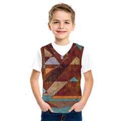 Turquoise And Bronze Triangle Design With Copper Kids  Sportswear by digitaldivadesigns