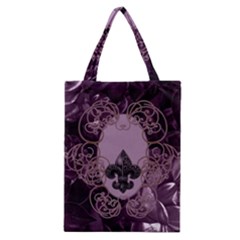 Soft Violett Floral Design Classic Tote Bag by FantasyWorld7