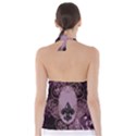 Soft Violett Floral Design Babydoll Tankini Top View2