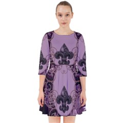 Soft Violett Floral Design Smock Dress by FantasyWorld7