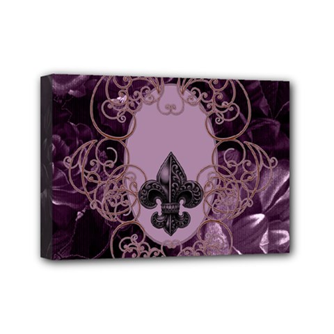 Soft Violett Floral Design Mini Canvas 7  X 5  by FantasyWorld7