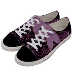 Soft Violett Floral Design Women s Low Top Canvas Sneakers by FantasyWorld7