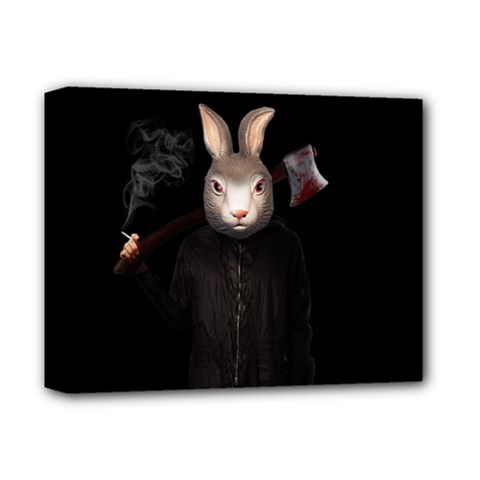 Evil Rabbit Deluxe Canvas 14  X 11  by Valentinaart