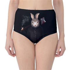 Evil Rabbit High-waist Bikini Bottoms by Valentinaart