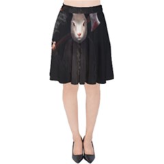 Evil Rabbit Velvet High Waist Skirt by Valentinaart