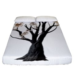 Dead Tree  Fitted Sheet (king Size) by Valentinaart