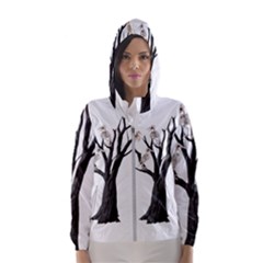 Dead Tree  Hooded Wind Breaker (women) by Valentinaart