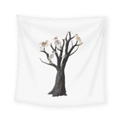 Dead Tree  Square Tapestry (small) by Valentinaart