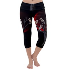 Dead Tree  Capri Yoga Leggings by Valentinaart