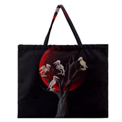 Dead Tree  Zipper Large Tote Bag by Valentinaart