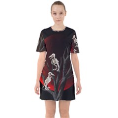 Dead Tree  Sixties Short Sleeve Mini Dress by Valentinaart