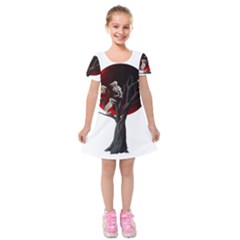 Dead tree  Kids  Short Sleeve Velvet Dress