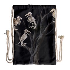 Dead Tree  Drawstring Bag (large) by Valentinaart